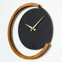 Wallity Moon Time Reloj de Pared de Madera y Metal APS117